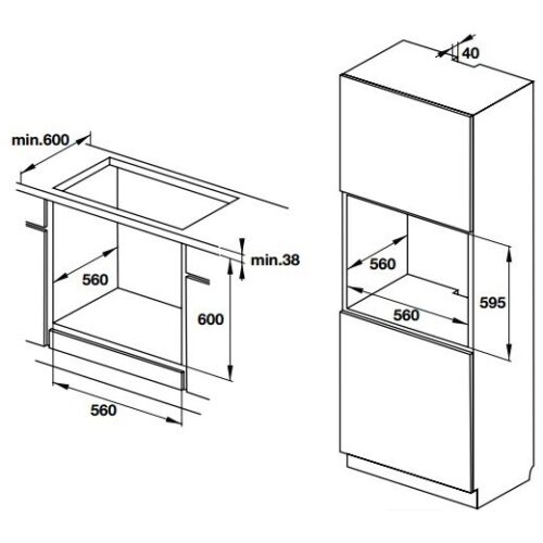 Lò nướng âm tủ Hafele HO-T60D 534.05.561 5 534.05.561 hafele 1