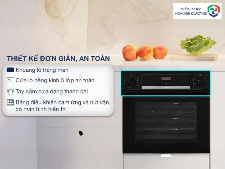 Lò nướng Bosch HBS534BB0B 14 Lò nướng Bosch HBS534BB0B khoang lò tráng men