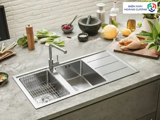 Chậu rửa bát Konox Turkey Beta 1160 Bàn phải 7 Chậu rửa bát Konox Turkey Beta 1160 chất liệu cao cấp