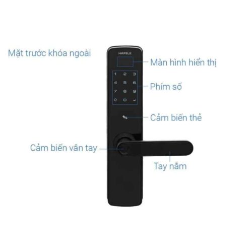 Khóa cửa điện tử Hafele DL7100 912.05.498 8 Cấu tạo Khóa cửa điện tử Hafele DL7100 912.05.498