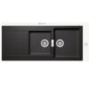 Chậu rửa chén bát BOSCH HMH.SIGNUS D200 MÀU ĐEN 1 chau rua bosch hmh signus d200 den