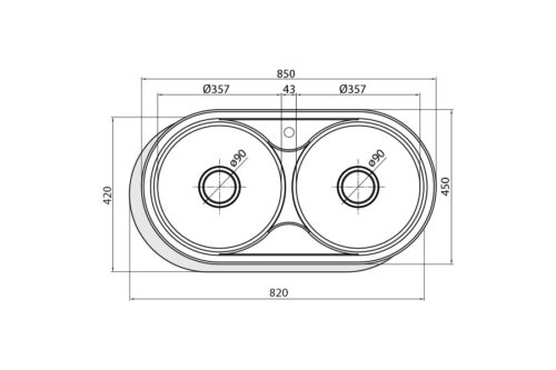 Chậu rửa chén bát Cata R-2 AG UNIT 7 chau rua chen bat cata r 2 ag unit 2