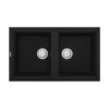 Chậu rửa đá Granite Malloca màu đen NERO G-45040 2 Chậu rửa đá Granite Malloca màu đen NERO G-45040