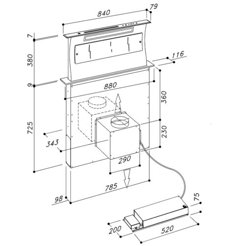 Máy hút Downdraft Dudoff Heli (HDR-S01BG) 7 dudoff heli 1