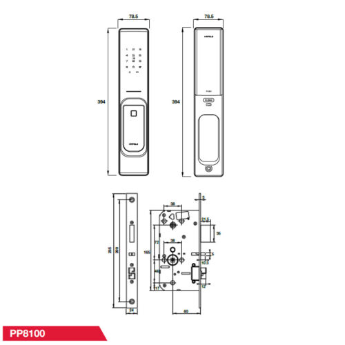 Khóa điện tử Hafele PP8100 912.20.260 7 hafele pp8100912 20 260 1