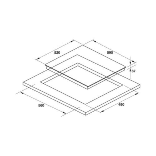 Bếp điện 3 vùng nấu Hafele HC-R603D 536.01.901 13 Kích thước bếp điện 3 vùng nấu Hafele HC-R603D 536.01.901