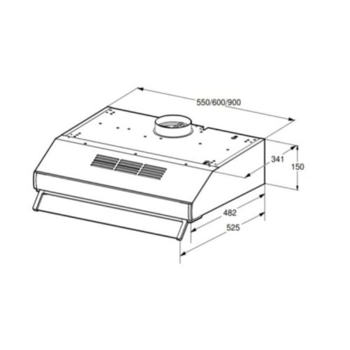 Máy hút mùi Bosch DHU935HB 7 Kích thước máy hút mùi Bosch DHU935HB