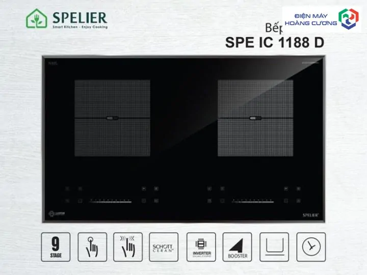 Bếp Từ Đôi Spelier SPE IC 1188 6 Tính năng Booster bếp từ SPE IC 1188
