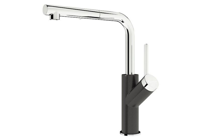 Vòi rửa bát Konox rút dây Artan Black 3 Vòi rửa bát Konox rút dây Artan Black