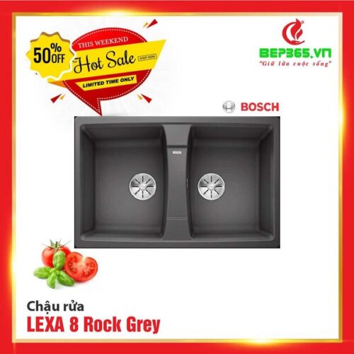 COMBO 11: Bếp Từ Bosch PUC631BB2E + Máy hút mùi Bosch + Chậu rửa bát Bosch Blanco LEXA 8 Rock Grey + Vòi rửa bát Bosch 9 LEXA 8 ROCK GREY 2