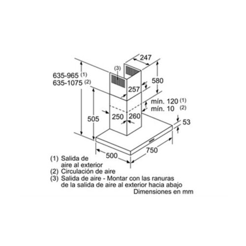 Máy hút mùi Bosch DWB77IM50 11 Kích thước máy hút mùi Bosch DWB77IM50
