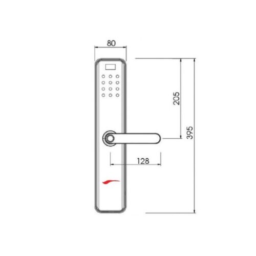 Khóa cửa điện tử Demax SL630 GB - APP WIFI 6 Kích thước của Khóa cửa điện tử Demax SL630 GB - APP WIFI