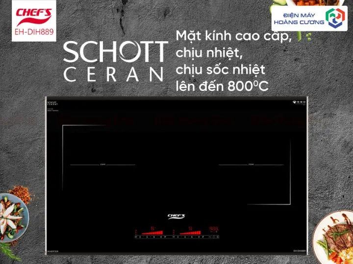 Bếp từ Chefs EH-DIH889 23 Mặt kính bếp từ Chefs EH-DIH889