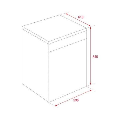 Máy rửa bát độc lập Teka LP8 650 SS TTH 114220002 6 Kích thước của Máy rửa bát độc lập Teka LP8 650 SS TTH