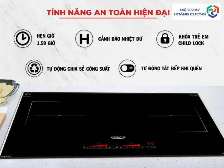 Bếp từ Chefs EH-DIH889 22 Tính năng Booster bếp từ Chefs EH-DIH889