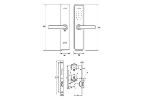 Khóa điện tử Hafele DL7600 BLE black 912.20.230 5 hafele dl7600 ble black 912 20 230 1
