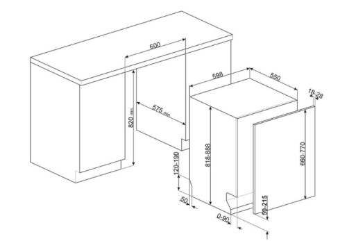 Máy rửa chén âm Hafele Smeg STL323BL 536.24.621 9 hafele smeg stl323bl 536.24.621 3