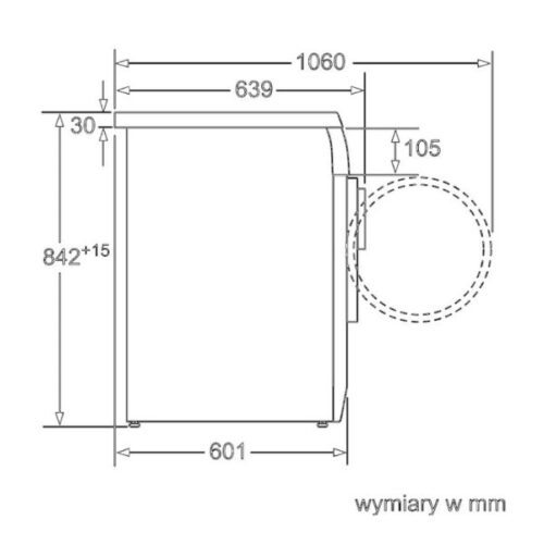 Máy sấy quần áo Bosch WTB86201PL 6 Kích thước của Máy sấy quần áo Bosch WTB86201PL