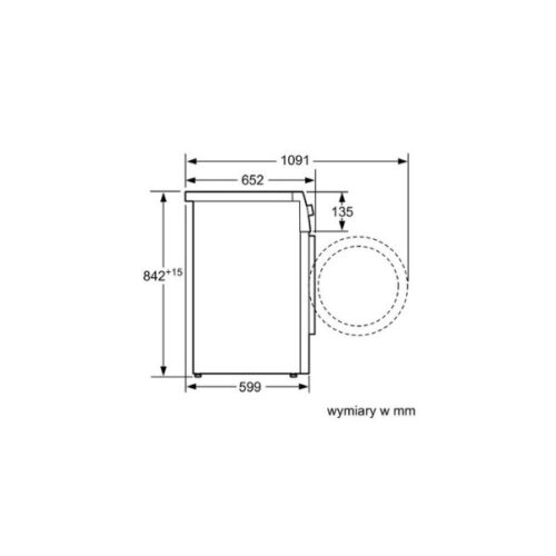 Máy sấy quần áo Bosch WTN86200PL 6 Kích thước của Máy sấy quần áo Bosch WTN86200PL