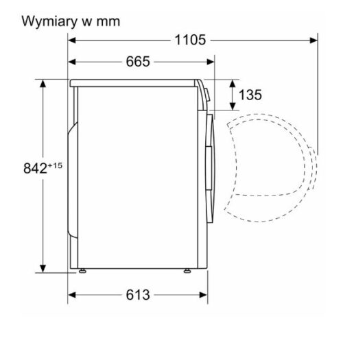 Máy sấy quần áo Bosch WTN86201PL 7 Kích thước của Máy sấy quần áo Bosch WTN86201PL