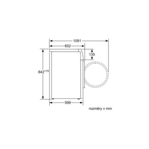 Máy sấy quần áo Bosch WTW85550BY 7 Kích thước của Máy sấy quần áo Bosch WTW85550BY