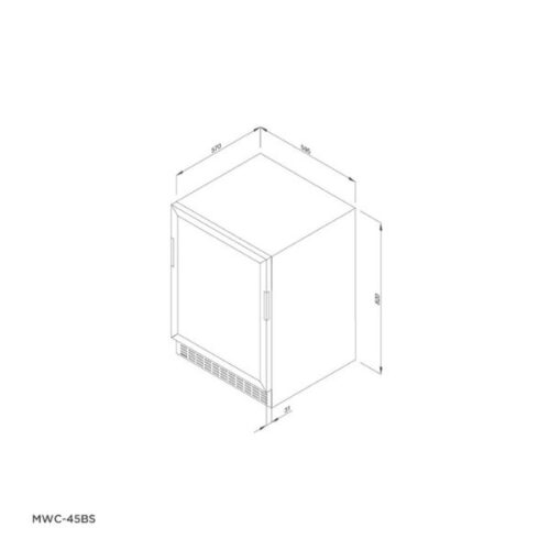 Tủ Rượu Malloca MWC-45BS 7 Kích thước của Tủ Rượu Malloca MWC-45BS