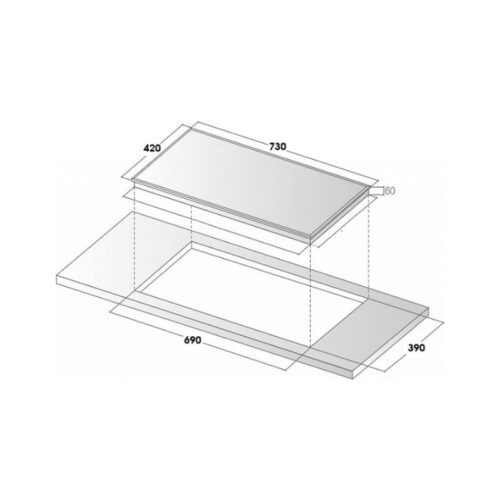 Bếp từ 2 vùng nấu Sevilla SV-MR90 5 Kích thước bếp từ 2 vùng nấu Sevilla SV-MR90