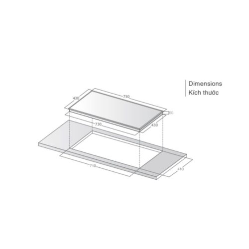 Bếp từ Lorca LCI-999 Plus 19 Kích thước bếp từ Lorca LCI-999 Plus