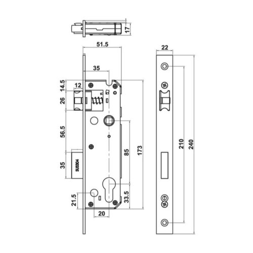 Khóa điện tử cửa nhôm DL6600 Hafele 912.20.145 7 Thông số khóa điện tử cửa nhôm DL6600 Hafele 912.20.145