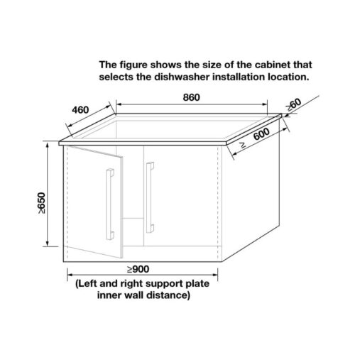 Máy rửa bát tích hợp chậu rửa Hafele HDW-SD90A 539.20.530 9 Kích thước lắp đặt máy rửa bát tích hợp chậu rửa Hafele HDW-SD90A 539.20.530