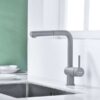 Vòi rửa bát Hafele HT21-GH1P254 577.55.590 màu xám 1 Vòi rửa bát Hafele HT21-GH1P254 577.55.590 màu xám