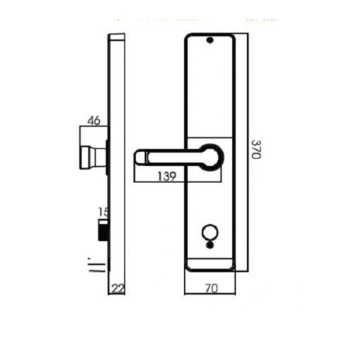 Khóa điện tử Kassler KL 555 GRE / Khóa cửa nhôm 5 KL 555 GRE APP 1