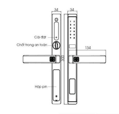 Khóa cửa điện tử chống nước Demax SL588 GS Lux 6 sl588 gs lux 1