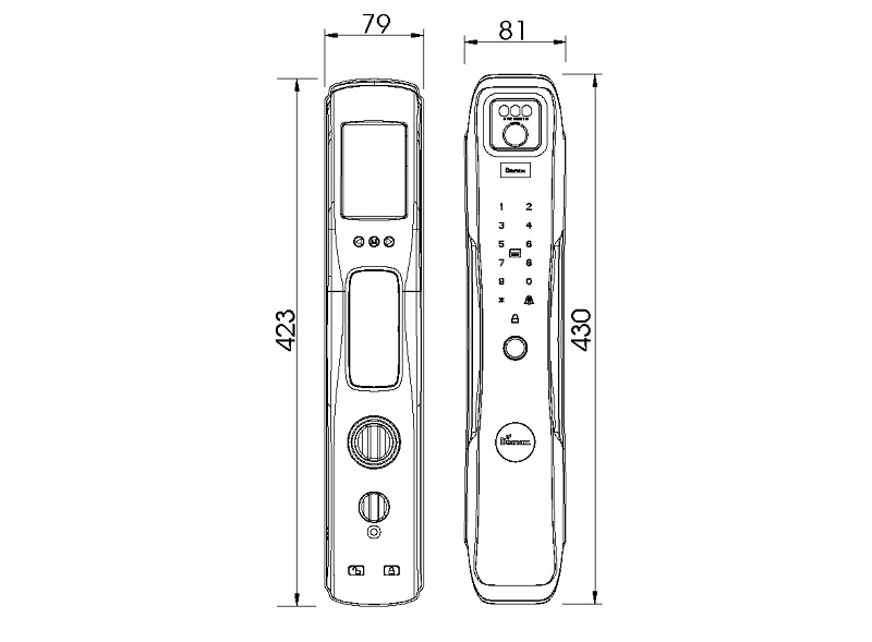 Khóa cửa điện tử nhận diện khuôn mặt Face ID - 3D Demax SL918 GS App Wifi 4 Khóa cửa điện tử nhận diện khuôn mặt Face ID - 3D Demax SL918 GS App Wifi - Ảnh 2