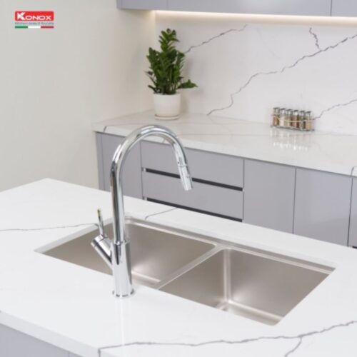 Chậu rửa bát Konox chống xước Undermount Sink KN8646DU Dekor Basic 7 Ảnh chậu rửa bát Konox chống xước Undermount Sink KN8646DU Dekor Basic