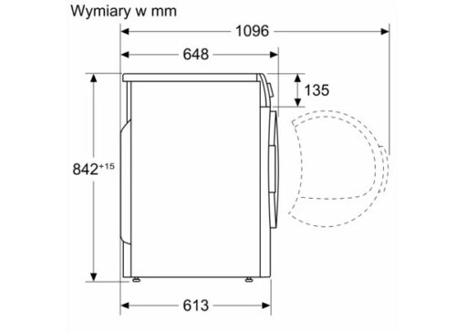 Máy sấy Bosch WQG241AGPL 9 Kích thước Máy sấy Bosch WQG241AGPL