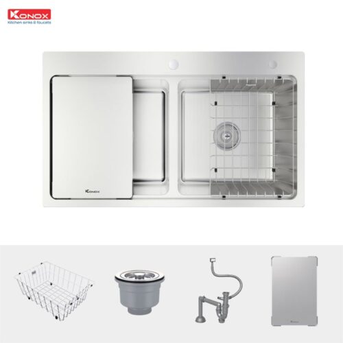 Chậu rửa bát Konox chống xước Workstation Sink – Topmount Sink KN8651TD Dekor 8 Chi tiết chậu rửa bát Konox chống xước Workstation Sink – Topmount Sink KN8651TD Dekor
