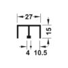 Ray dẫn hướng đôi cho cửa Hafele 415.10.805 1 Ray dẫn hướng đôi cho cửa Hafele 415.10.805