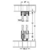 Ray đôi trượt dưới 2500mm Hafele 415.11.622 1 Ray đôi trượt dưới 2500mm Hafele 415.11.622