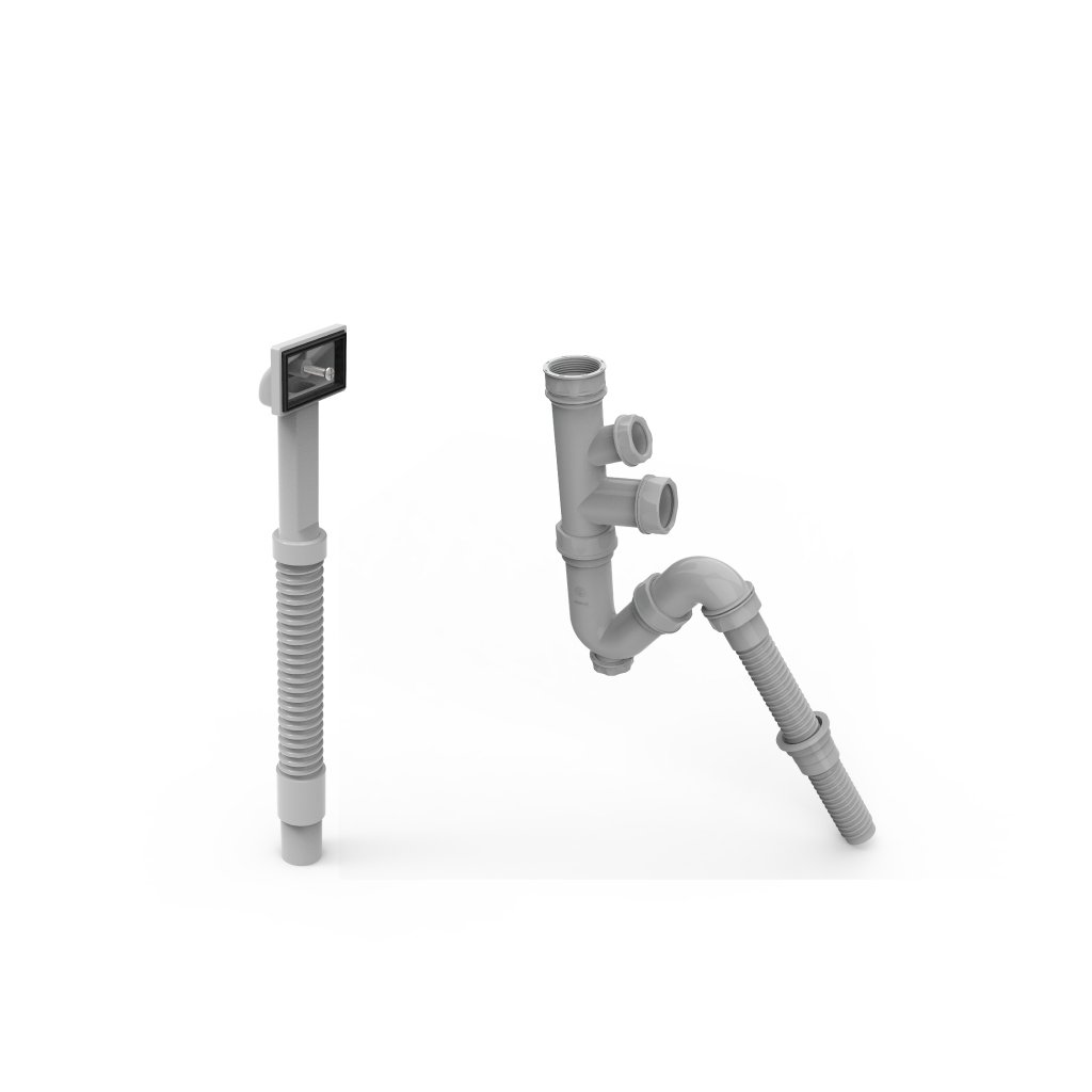 Bộ xả chậu rửa bát 1 hộc Hafele 567.25.924 3 Bộ Xả Chậu Rửa Chén 1 Hộc Hafele 567.25.924