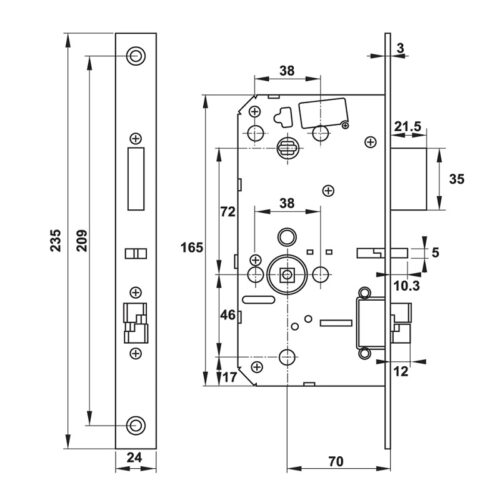 Khóa điện tử Hafele PP9000 912.05.693 9 Thiết kế của Khóa điện tử Hafele PP9000 912.05.693