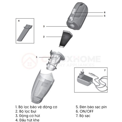 Máy hút bụi cầm tay Bosch BHN14090 6 BHN14090
