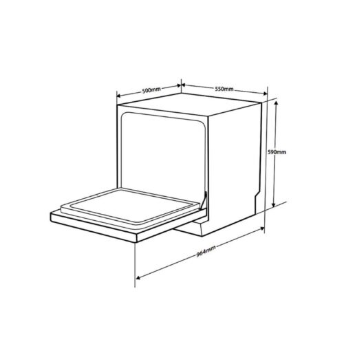 Máy rửa bát Hafele HDW-T5551B 538.21.340 9 kích thước của máy rửa bát Hafele HDW-T5551B 538.21.340