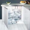 Bộ rổ kéo góc Magic Corner xoay trái, khay Arena Hafele 546.17.004 1 phu kien tu bep 546 17 004