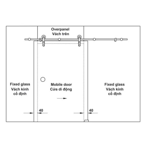Ray trượt đơn 2500mm Hafele 981.71.090 5 2 3