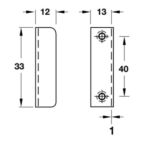 Bas giữ góc vuông Hafele 239.41.013 5 Bas giữ góc vuông Hafele 239.41.013