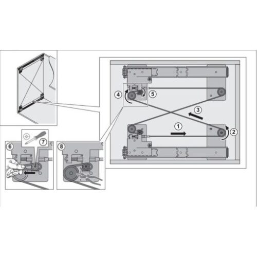 Bộ phụ kiện cửa trượt xoay Hafele 408.25.335 5 Bộ phụ kiện cửa trượt xoay Hafele 408.25.335