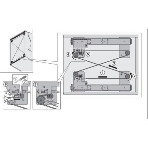 Cửa trượt xoay bằng gỗ Hafele 408.25.350 5 Cửa trượt xoay bằng gỗ Hafele 408.25.350
