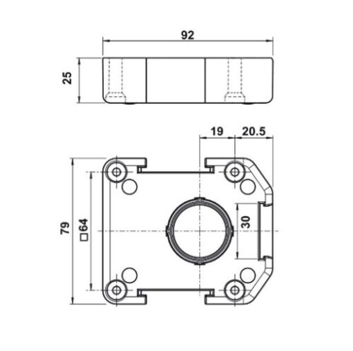 Bas đế chân tủ Hafele 637.38.287 5 637.38.287 1