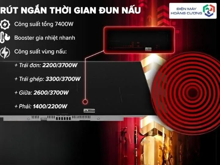 Bếp từ Bosch PXE875DC1E 14 Bosch PID675DC1E rút ngắn thời gian nấu